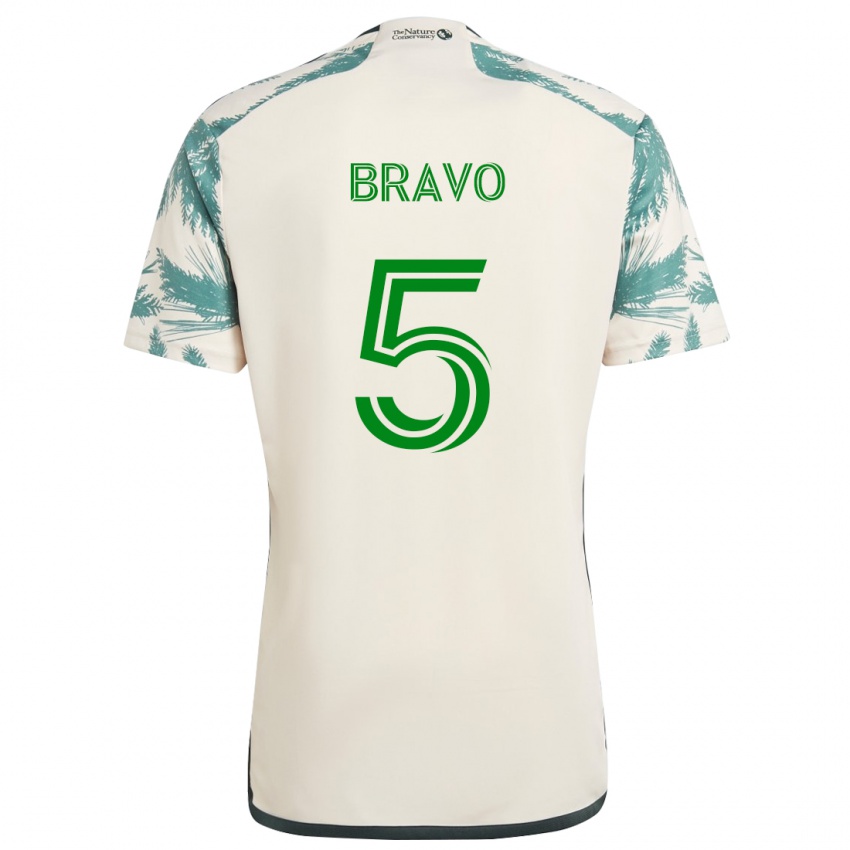 Gyermek Claudio Bravo #5 Bézs Barna Idegenbeli Jersey 2024/25 Mez Póló Ing