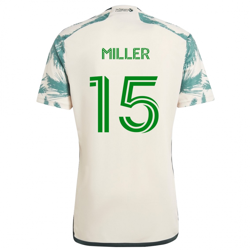 Gyermek Eric Miller #15 Bézs Barna Idegenbeli Jersey 2024/25 Mez Póló Ing