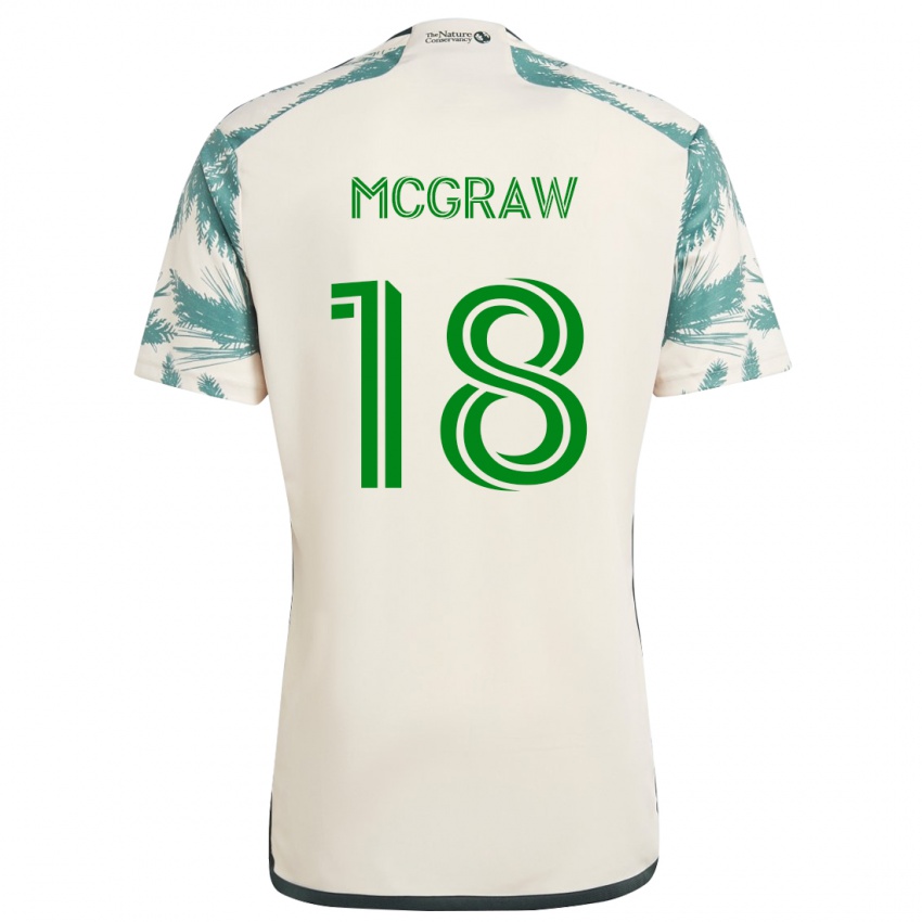 Gyermek Zac Mcgraw #18 Bézs Barna Idegenbeli Jersey 2024/25 Mez Póló Ing