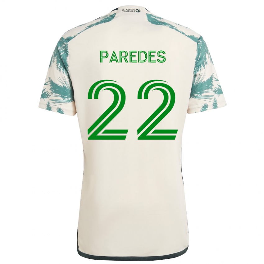 Gyermek Cristhian Paredes #22 Bézs Barna Idegenbeli Jersey 2024/25 Mez Póló Ing