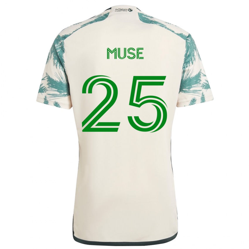 Gyermek Trey Muse #25 Bézs Barna Idegenbeli Jersey 2024/25 Mez Póló Ing