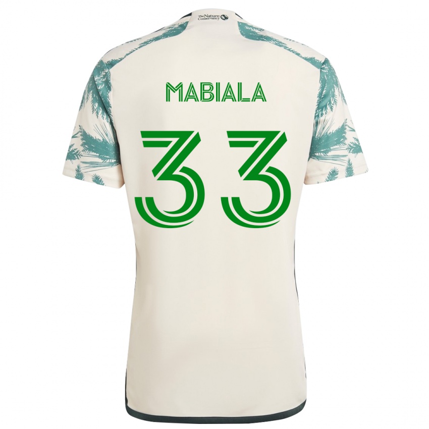 Gyermek Larrys Mabiala #33 Bézs Barna Idegenbeli Jersey 2024/25 Mez Póló Ing