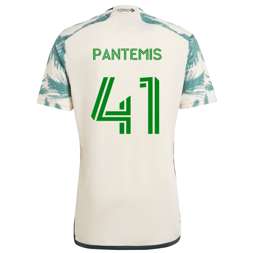 Gyermek James Pantemis #41 Bézs Barna Idegenbeli Jersey 2024/25 Mez Póló Ing