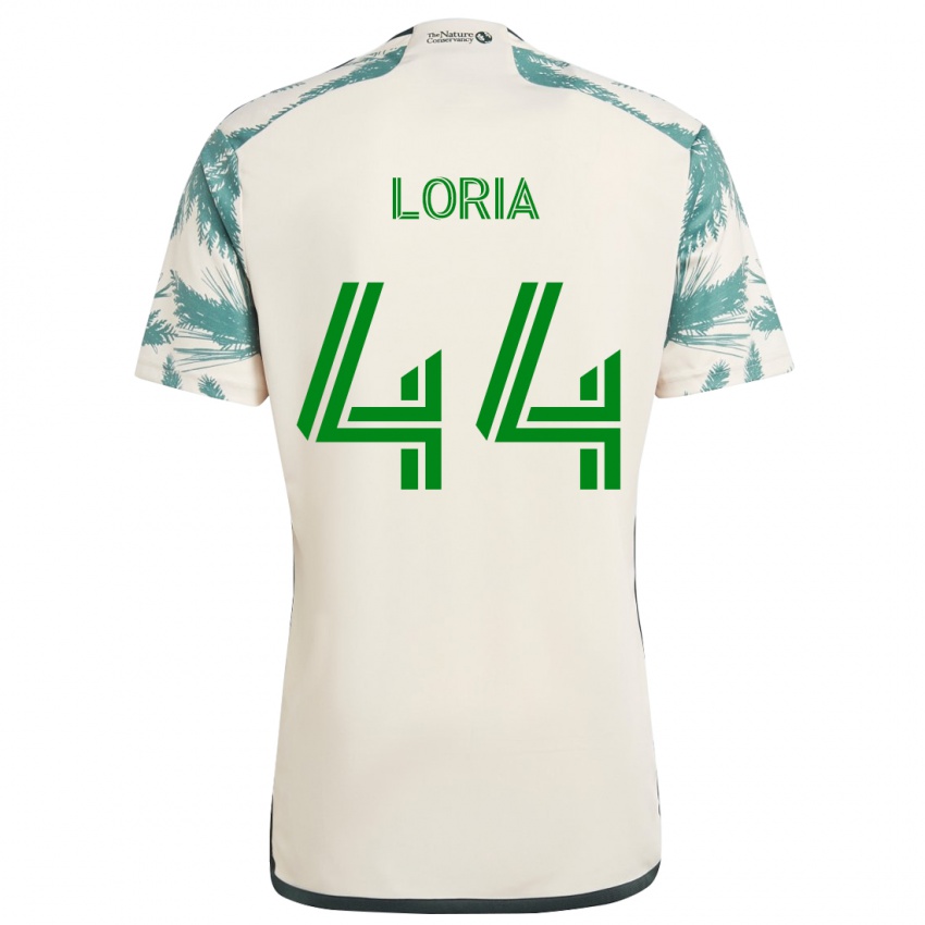 Gyermek Marvin Loría #44 Bézs Barna Idegenbeli Jersey 2024/25 Mez Póló Ing