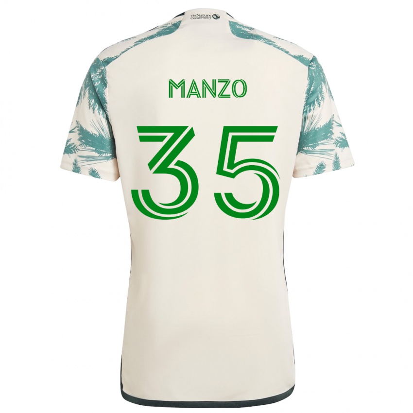 Gyermek Alexis Manzo #35 Bézs Barna Idegenbeli Jersey 2024/25 Mez Póló Ing