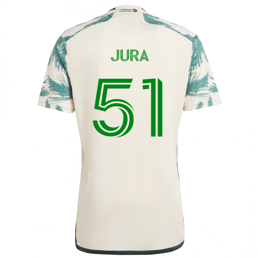 Gyermek Sawyer Jura #51 Bézs Barna Idegenbeli Jersey 2024/25 Mez Póló Ing