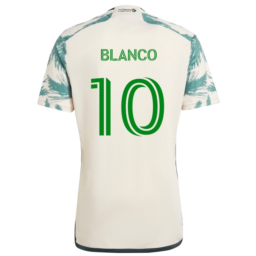 Gyermek Sebastián Blanco #10 Bézs Barna Idegenbeli Jersey 2024/25 Mez Póló Ing