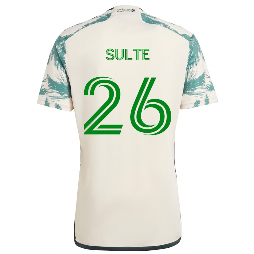 Gyermek Hunter Sulte #26 Bézs Barna Idegenbeli Jersey 2024/25 Mez Póló Ing