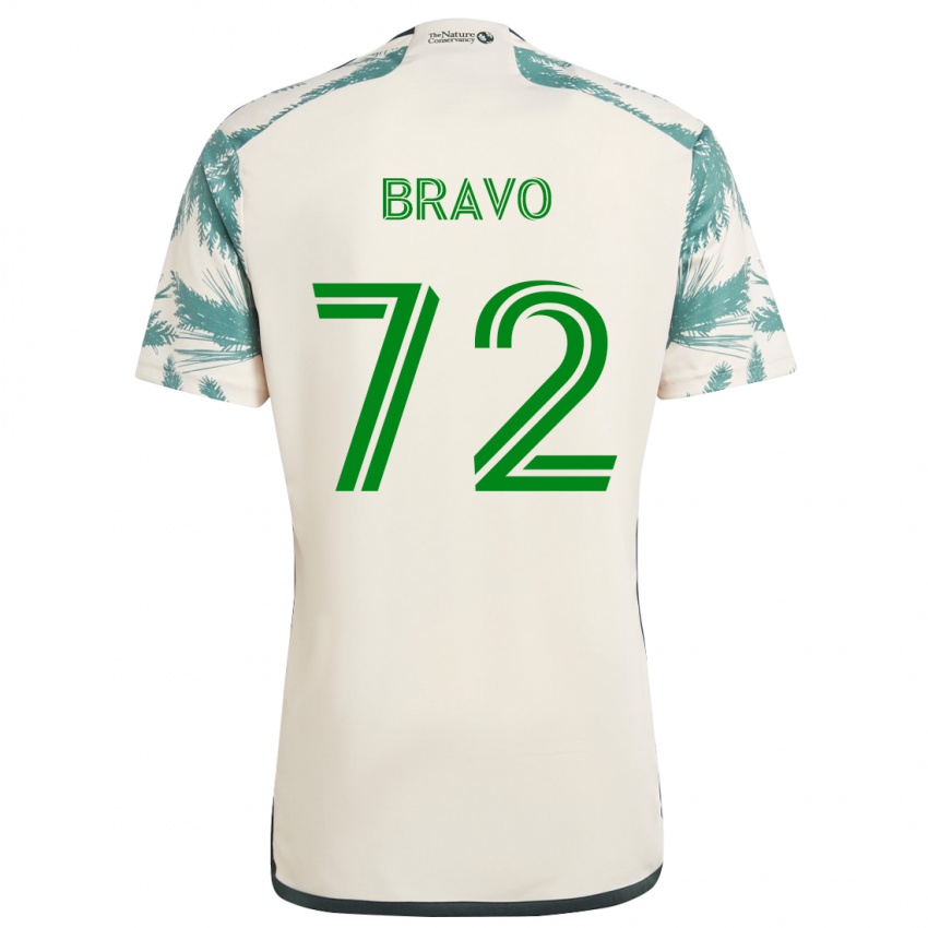 Gyermek Julian Bravo #72 Bézs Barna Idegenbeli Jersey 2024/25 Mez Póló Ing