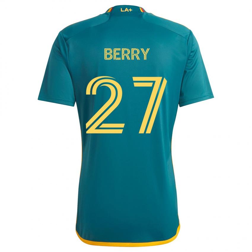 Gyermek Miguel Berry #27 Green Yellow Idegenbeli Jersey 2024/25 Mez Póló Ing