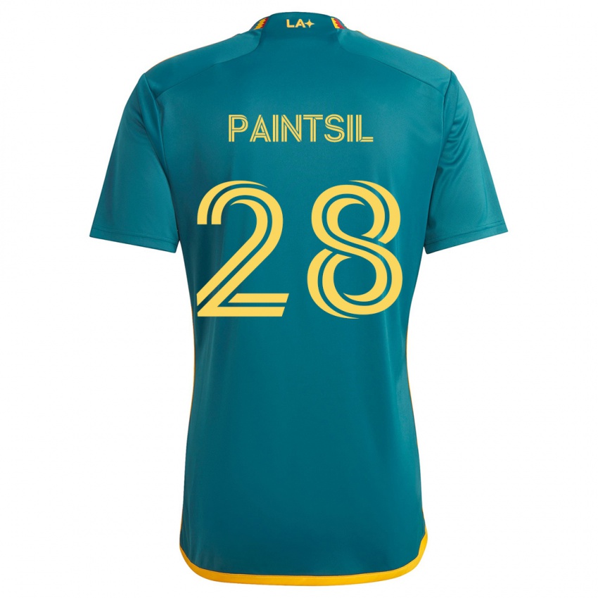 Gyermek Joseph Paintsil #28 Green Yellow Idegenbeli Jersey 2024/25 Mez Póló Ing