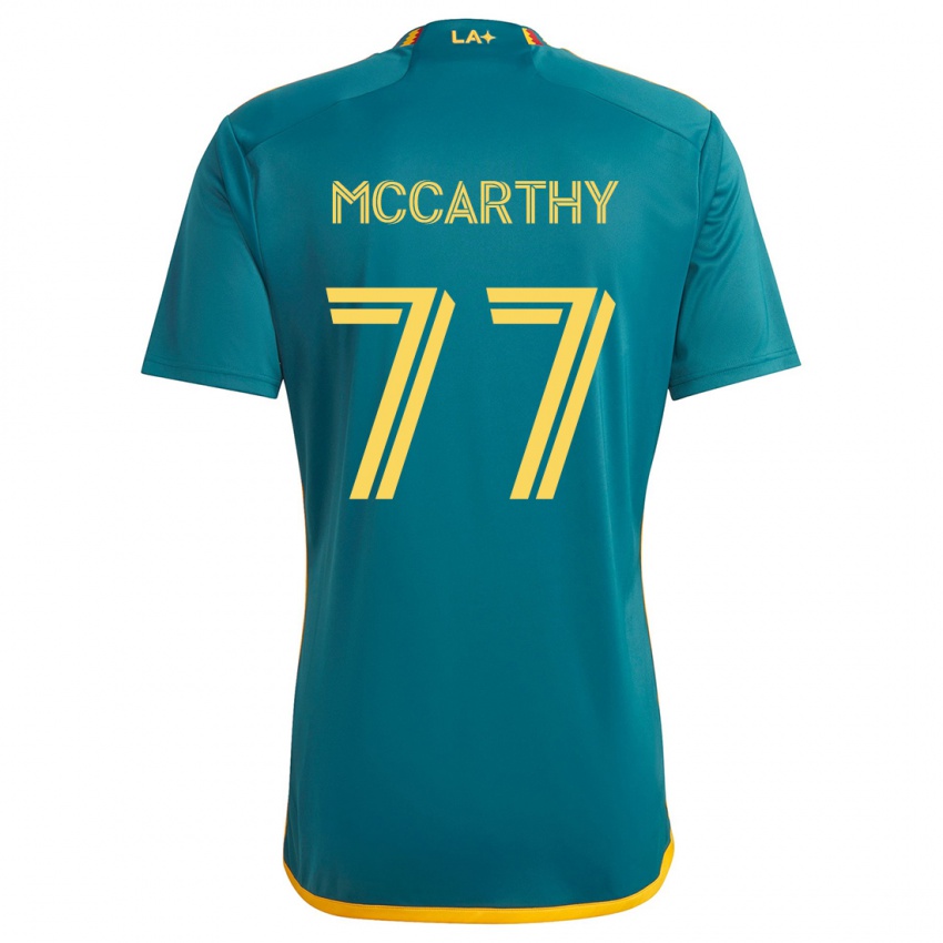 Gyermek John Mccarthy #77 Green Yellow Idegenbeli Jersey 2024/25 Mez Póló Ing