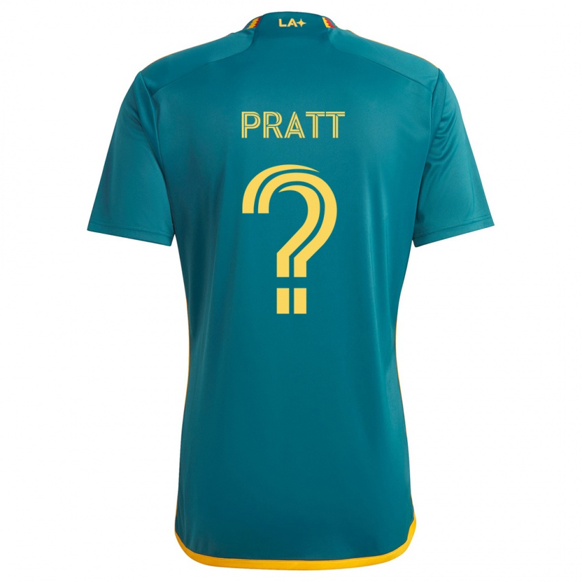 Gyermek Owen Pratt #0 Green Yellow Idegenbeli Jersey 2024/25 Mez Póló Ing