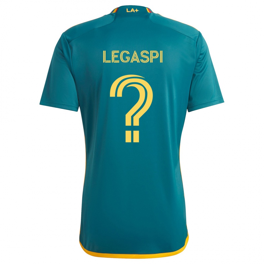 Gyermek Allan Legaspi #0 Green Yellow Idegenbeli Jersey 2024/25 Mez Póló Ing