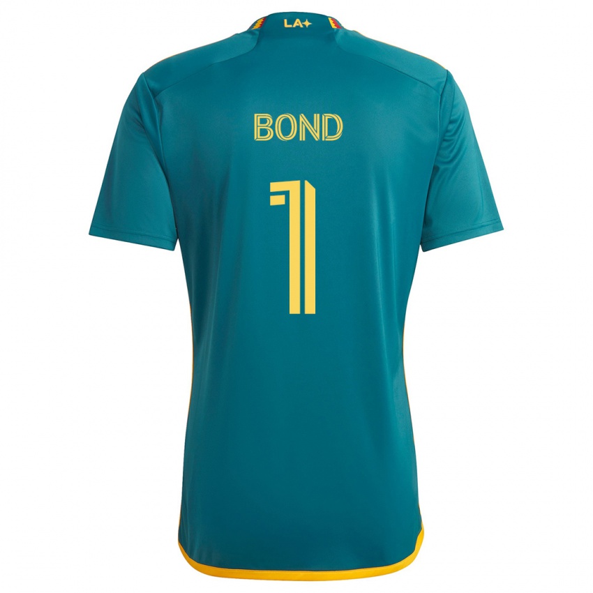 Gyermek Jonathan Bond #1 Green Yellow Idegenbeli Jersey 2024/25 Mez Póló Ing