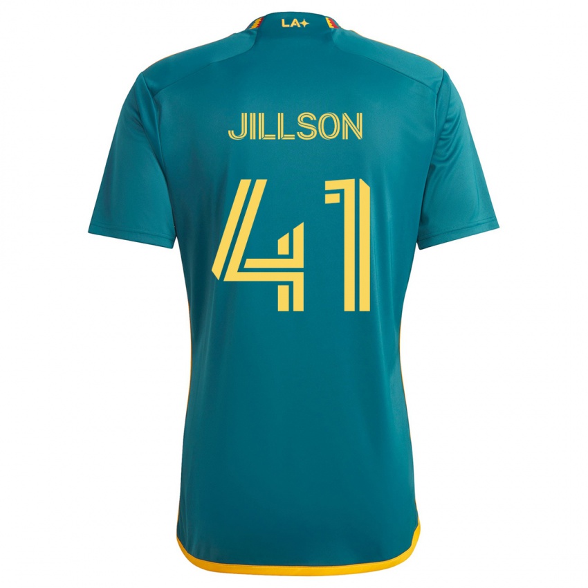 Gyermek Simon Jillson #41 Green Yellow Idegenbeli Jersey 2024/25 Mez Póló Ing