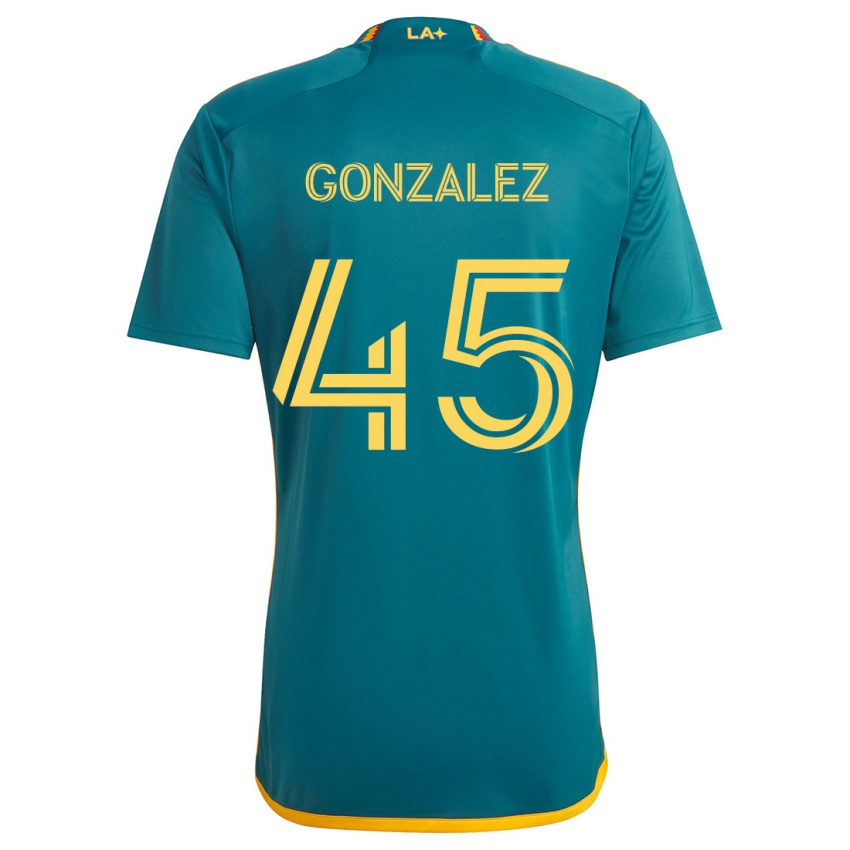 Gyermek Adrián González #45 Green Yellow Idegenbeli Jersey 2024/25 Mez Póló Ing