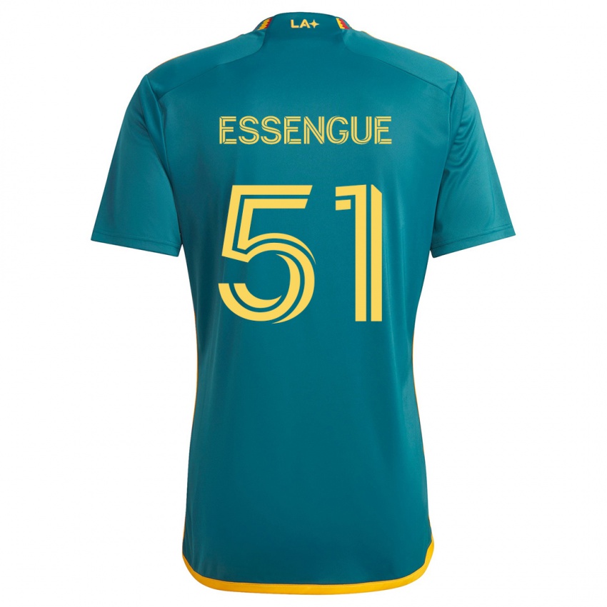 Gyermek Ascel Essengue #51 Green Yellow Idegenbeli Jersey 2024/25 Mez Póló Ing