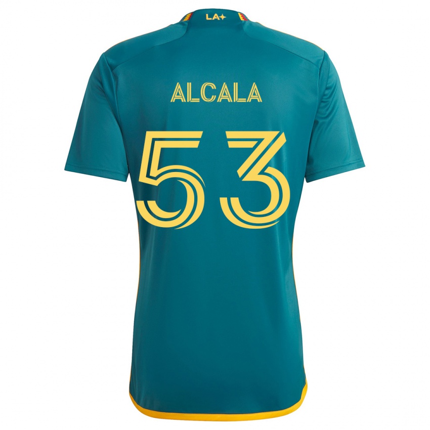 Gyermek Álex Alcalá #53 Green Yellow Idegenbeli Jersey 2024/25 Mez Póló Ing