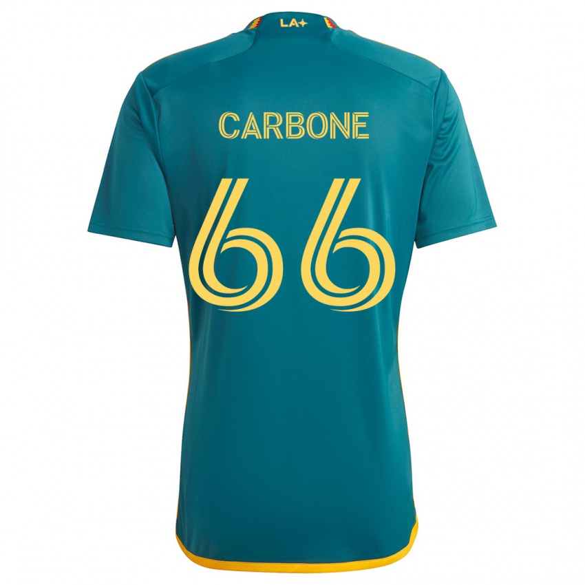 Gyermek Matteo Carbone #66 Green Yellow Idegenbeli Jersey 2024/25 Mez Póló Ing