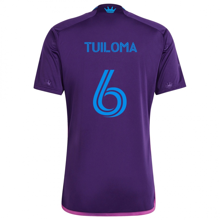 Gyermek Bill Tuiloma #6 Lila Kék Idegenbeli Jersey 2024/25 Mez Póló Ing