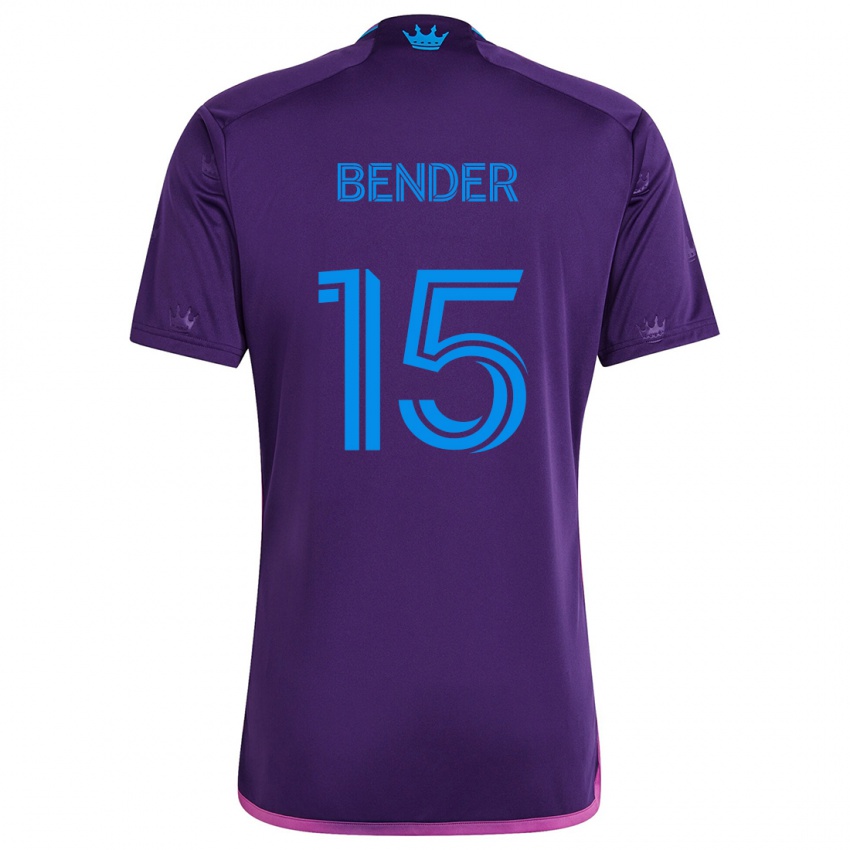 Gyermek Ben Bender #15 Lila Kék Idegenbeli Jersey 2024/25 Mez Póló Ing