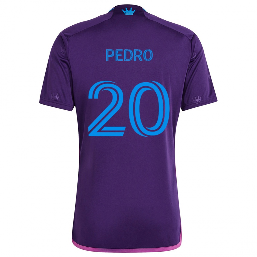 Gyermek João Pedro #20 Lila Kék Idegenbeli Jersey 2024/25 Mez Póló Ing