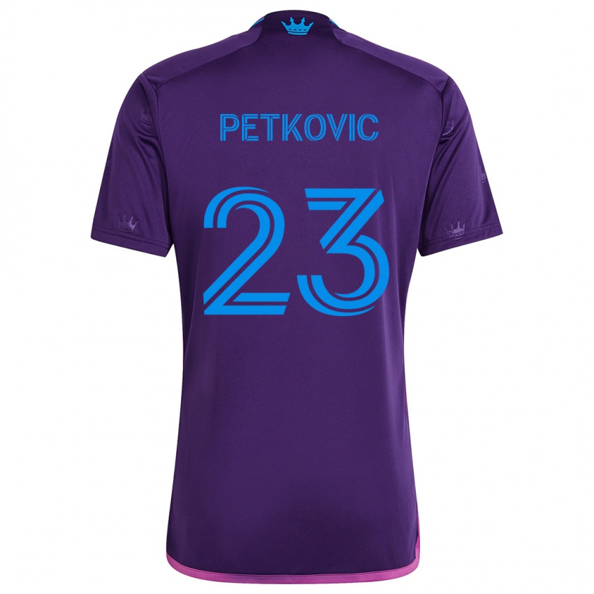 Gyermek Nikola Petkovic #23 Lila Kék Idegenbeli Jersey 2024/25 Mez Póló Ing