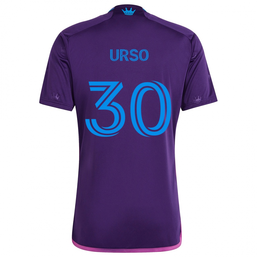 Gyermek Júnior Urso #30 Lila Kék Idegenbeli Jersey 2024/25 Mez Póló Ing