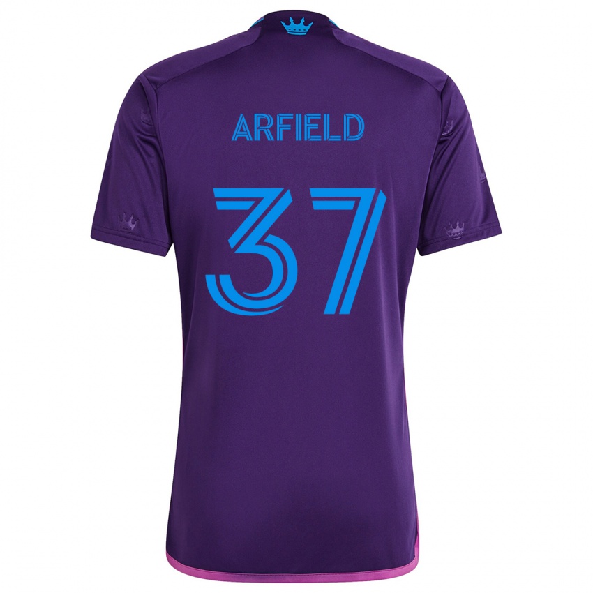 Gyermek Scott Arfield #37 Lila Kék Idegenbeli Jersey 2024/25 Mez Póló Ing