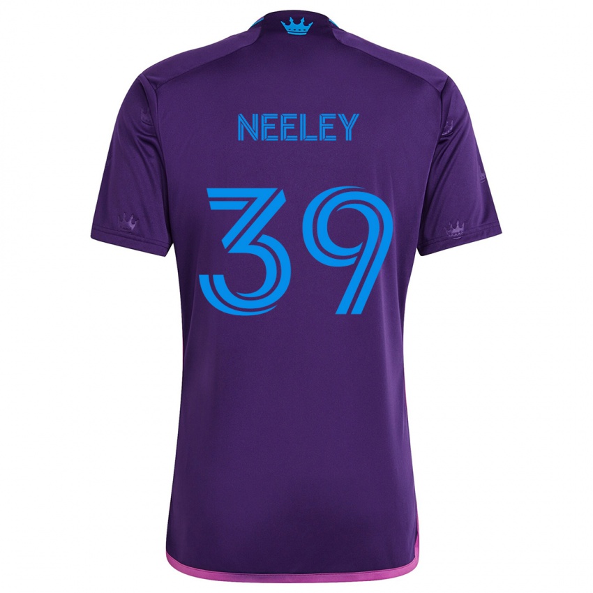 Gyermek Jack Neeley #39 Lila Kék Idegenbeli Jersey 2024/25 Mez Póló Ing