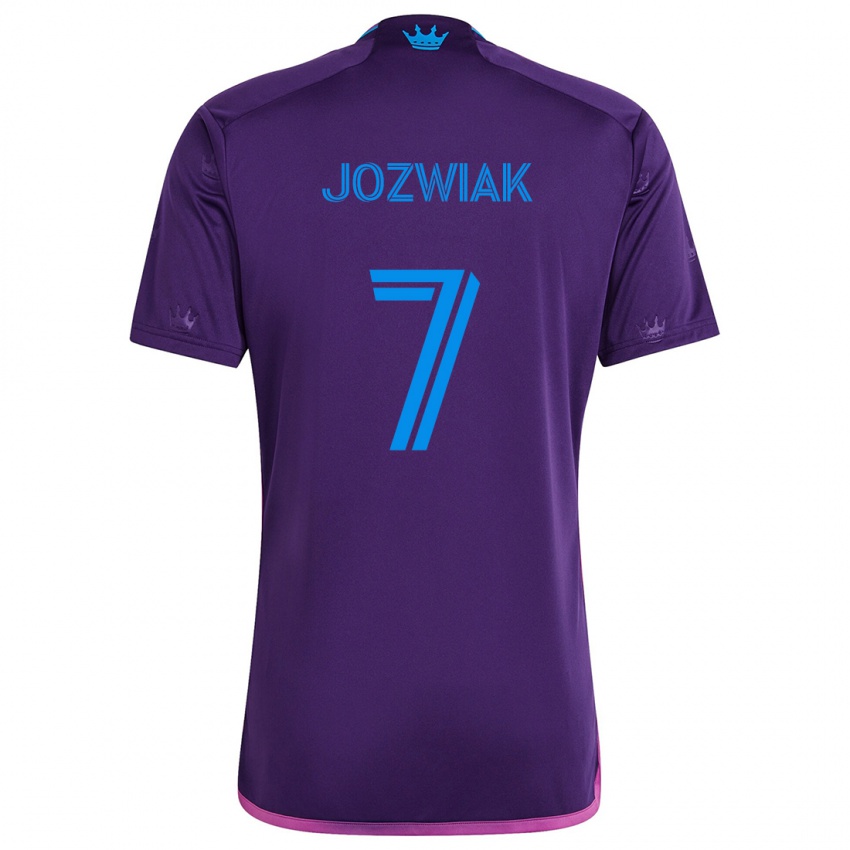 Gyermek Kamil Józwiak #7 Lila Kék Idegenbeli Jersey 2024/25 Mez Póló Ing