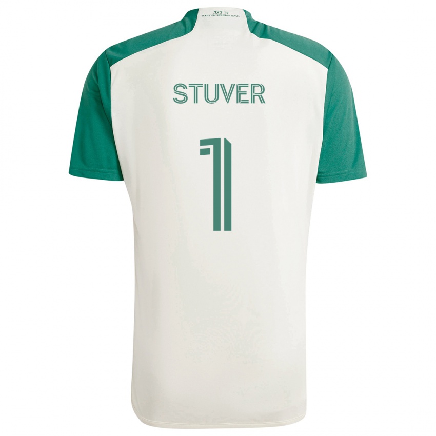 Gyermek Brad Stuver #1 Barna Színek Zöld Idegenbeli Jersey 2024/25 Mez Póló Ing