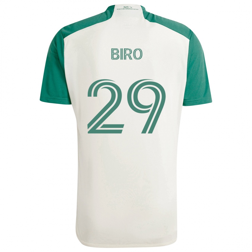 Gyermek Guilherme Biro #29 Barna Színek Zöld Idegenbeli Jersey 2024/25 Mez Póló Ing