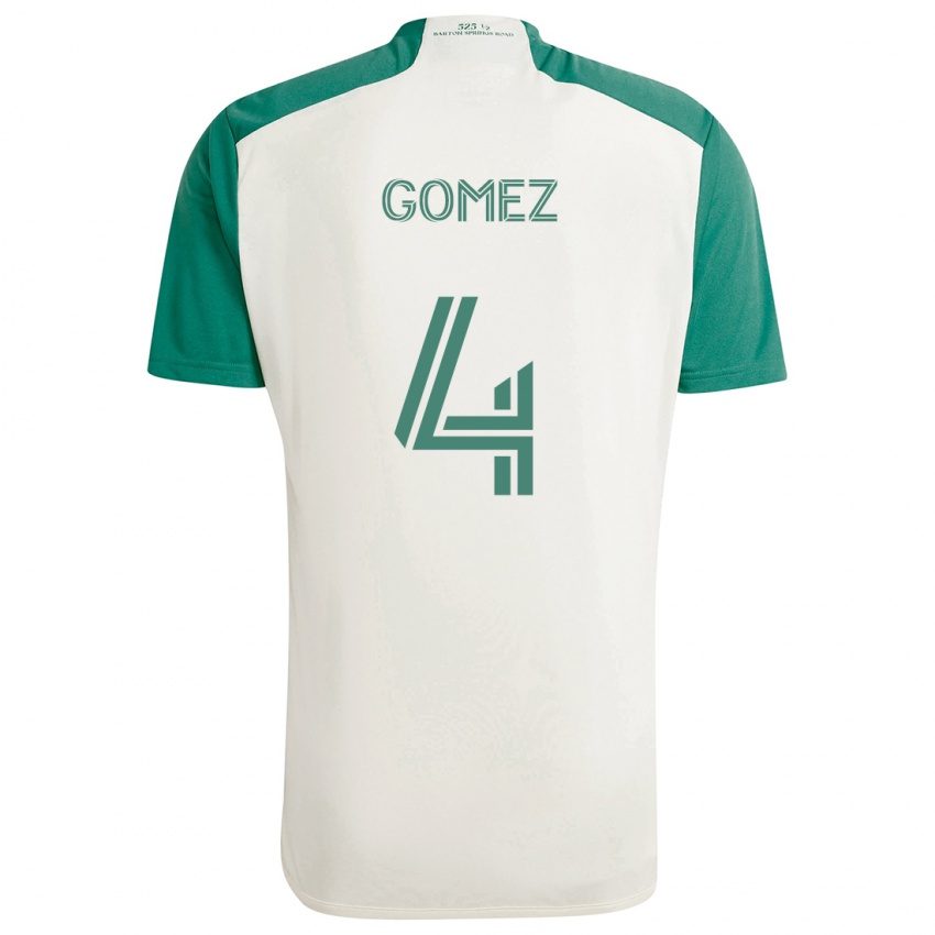 Gyermek Antonio Gomez #4 Barna Színek Zöld Idegenbeli Jersey 2024/25 Mez Póló Ing