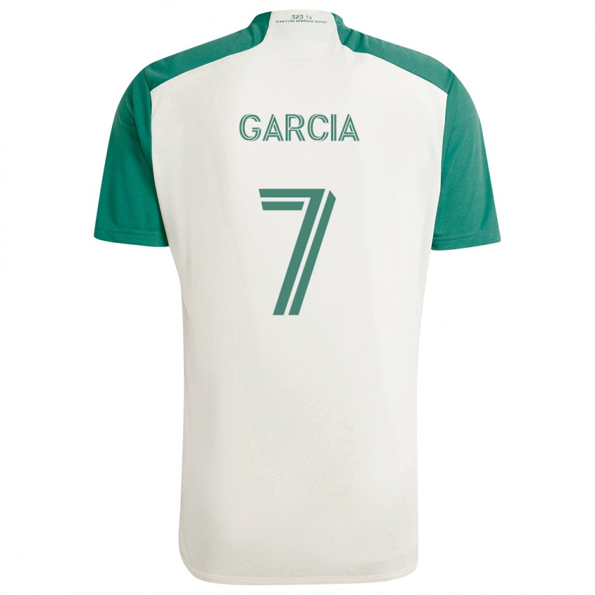 Gyermek Anthony García #7 Barna Színek Zöld Idegenbeli Jersey 2024/25 Mez Póló Ing