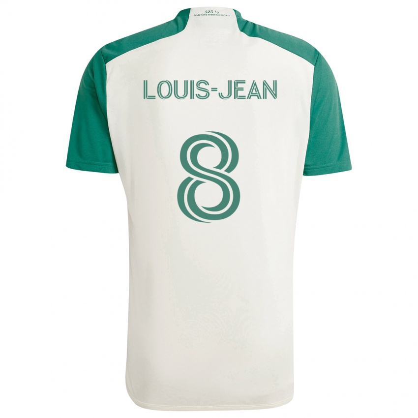 Gyermek Steeve Louis-Jean #8 Barna Színek Zöld Idegenbeli Jersey 2024/25 Mez Póló Ing