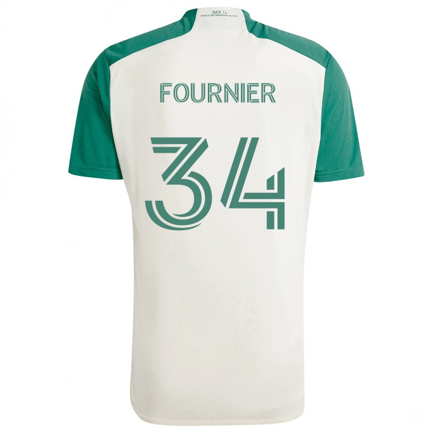 Gyermek Drake Fournier #34 Barna Színek Zöld Idegenbeli Jersey 2024/25 Mez Póló Ing