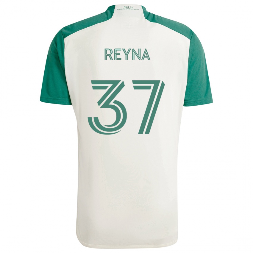 Gyermek Joah Reyna #37 Barna Színek Zöld Idegenbeli Jersey 2024/25 Mez Póló Ing