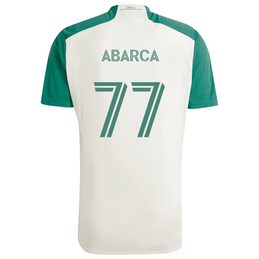 Gyermek Diego Abarca #77 Barna Színek Zöld Idegenbeli Jersey 2024/25 Mez Póló Ing