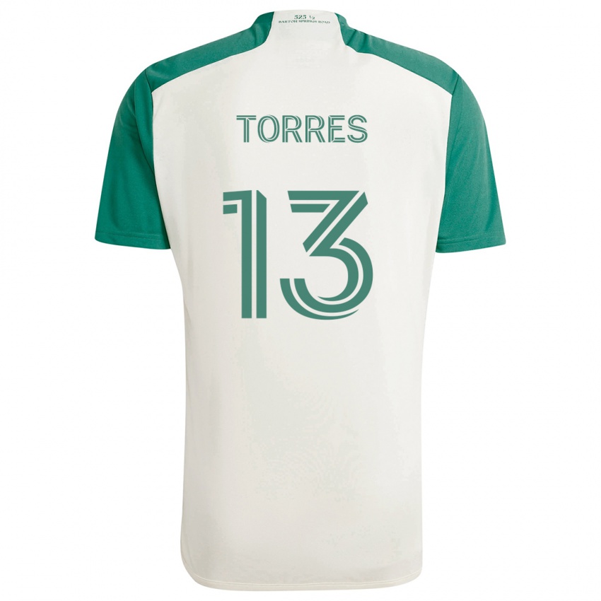 Gyermek Leo Torres #13 Barna Színek Zöld Idegenbeli Jersey 2024/25 Mez Póló Ing