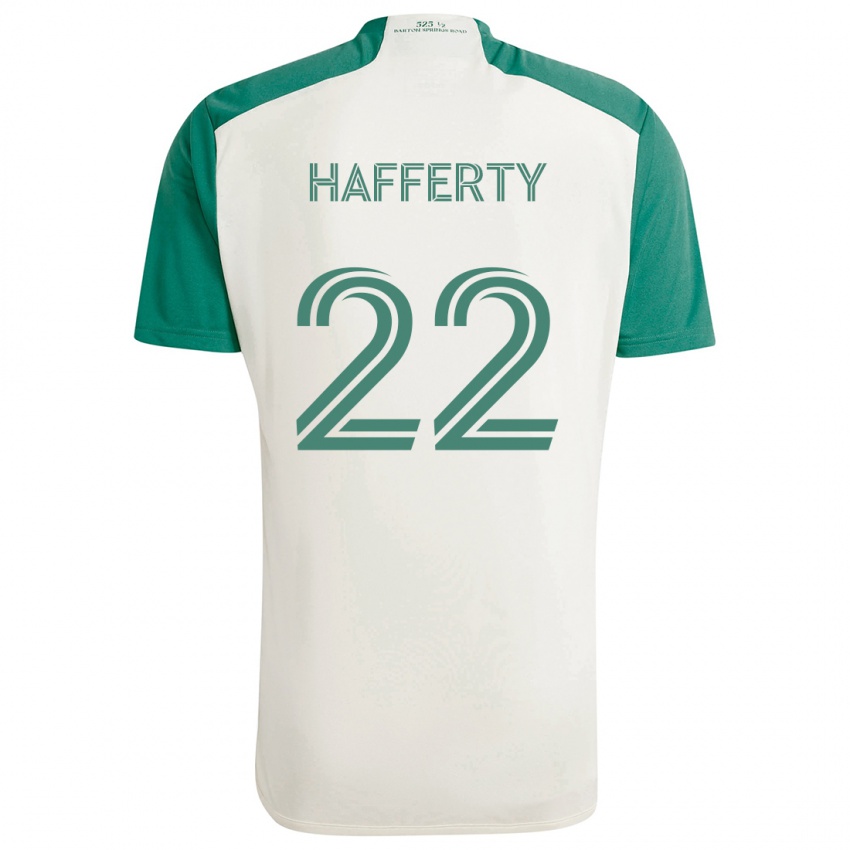 Gyermek Joe Hafferty #22 Barna Színek Zöld Idegenbeli Jersey 2024/25 Mez Póló Ing