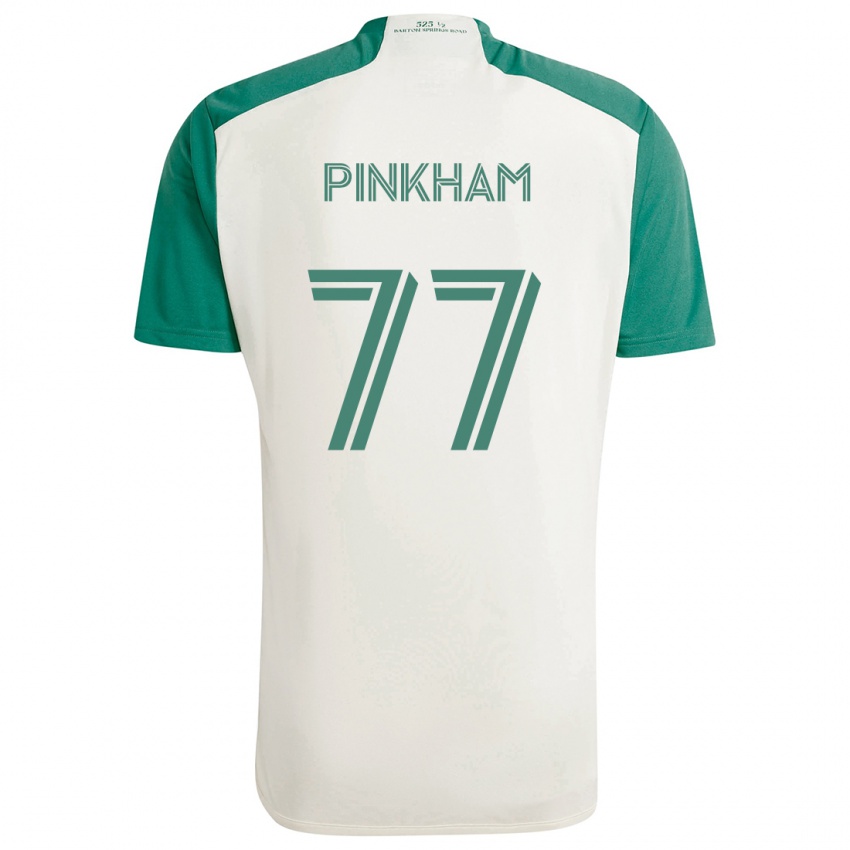 Gyermek Chris Pinkham #77 Barna Színek Zöld Idegenbeli Jersey 2024/25 Mez Póló Ing