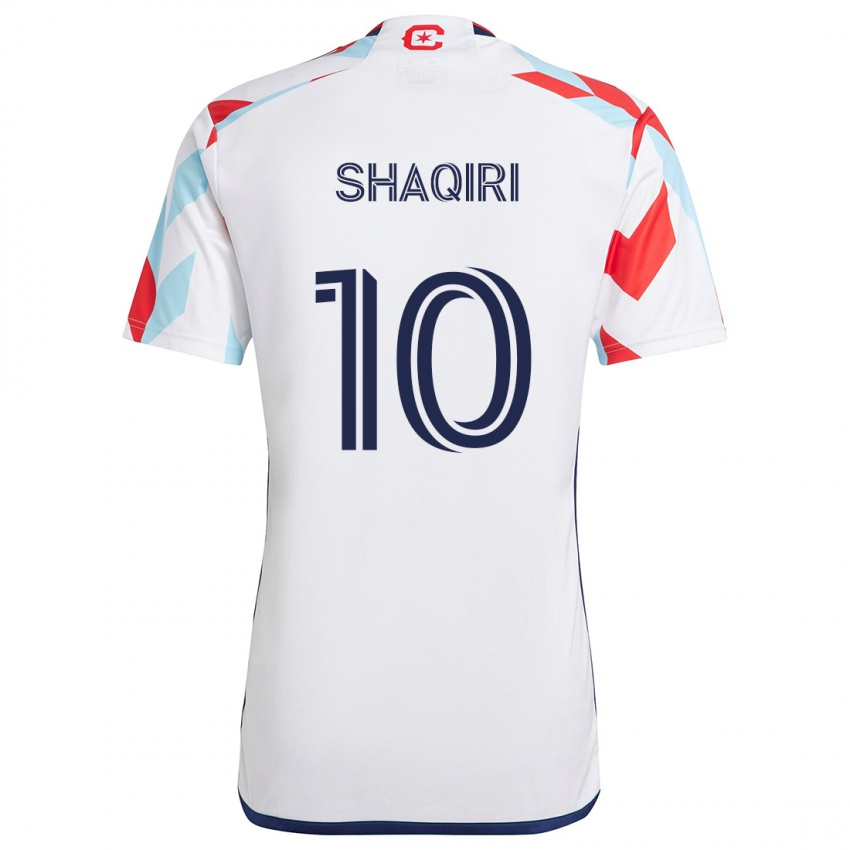 Gyermek Xherdan Shaqiri #10 Fehér Piros Kék Idegenbeli Jersey 2024/25 Mez Póló Ing