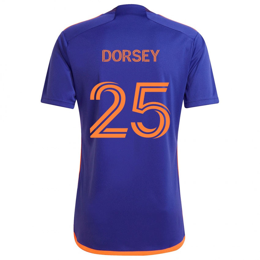 Gyermek Griffin Dorsey #25 Lila Narancs Idegenbeli Jersey 2024/25 Mez Póló Ing