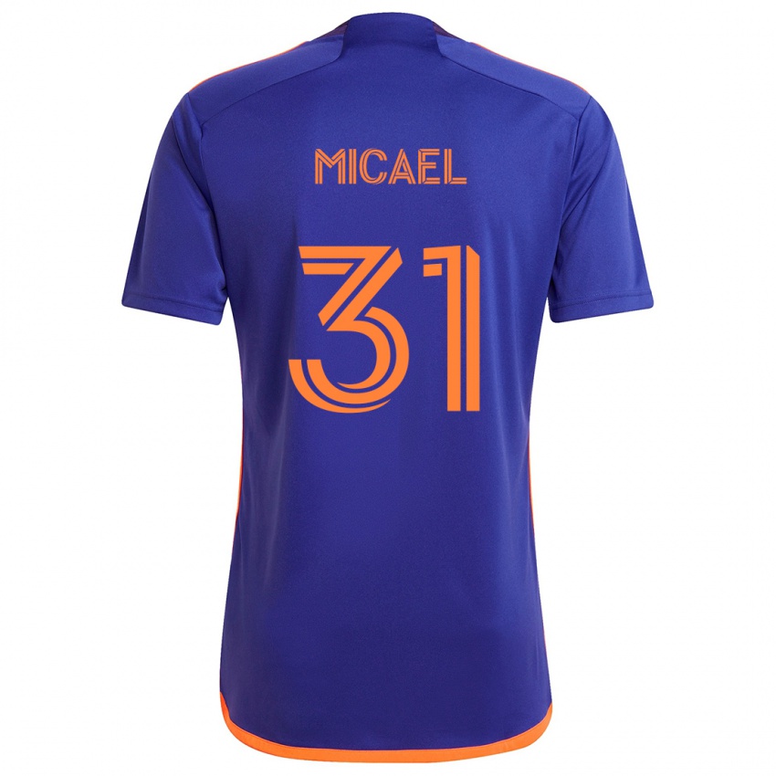 Gyermek Micael #31 Lila Narancs Idegenbeli Jersey 2024/25 Mez Póló Ing