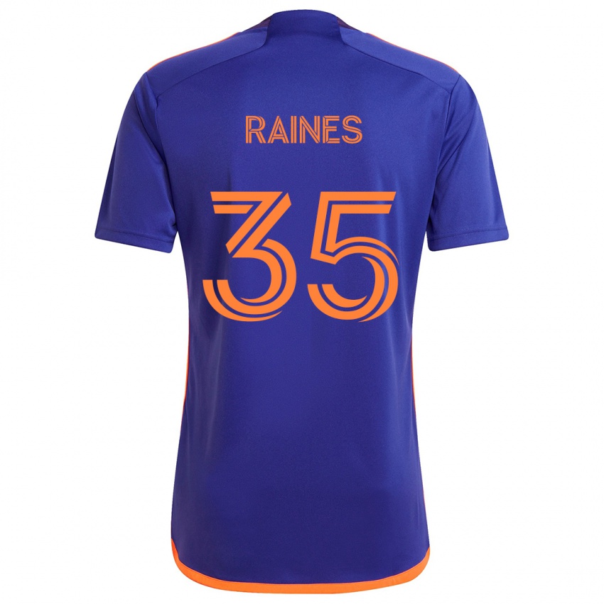 Gyermek Brooklyn Raines #35 Lila Narancs Idegenbeli Jersey 2024/25 Mez Póló Ing