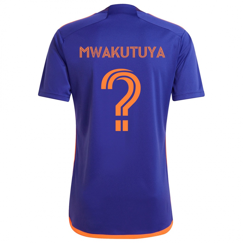 Gyermek Isaac Mwakutuya #0 Lila Narancs Idegenbeli Jersey 2024/25 Mez Póló Ing