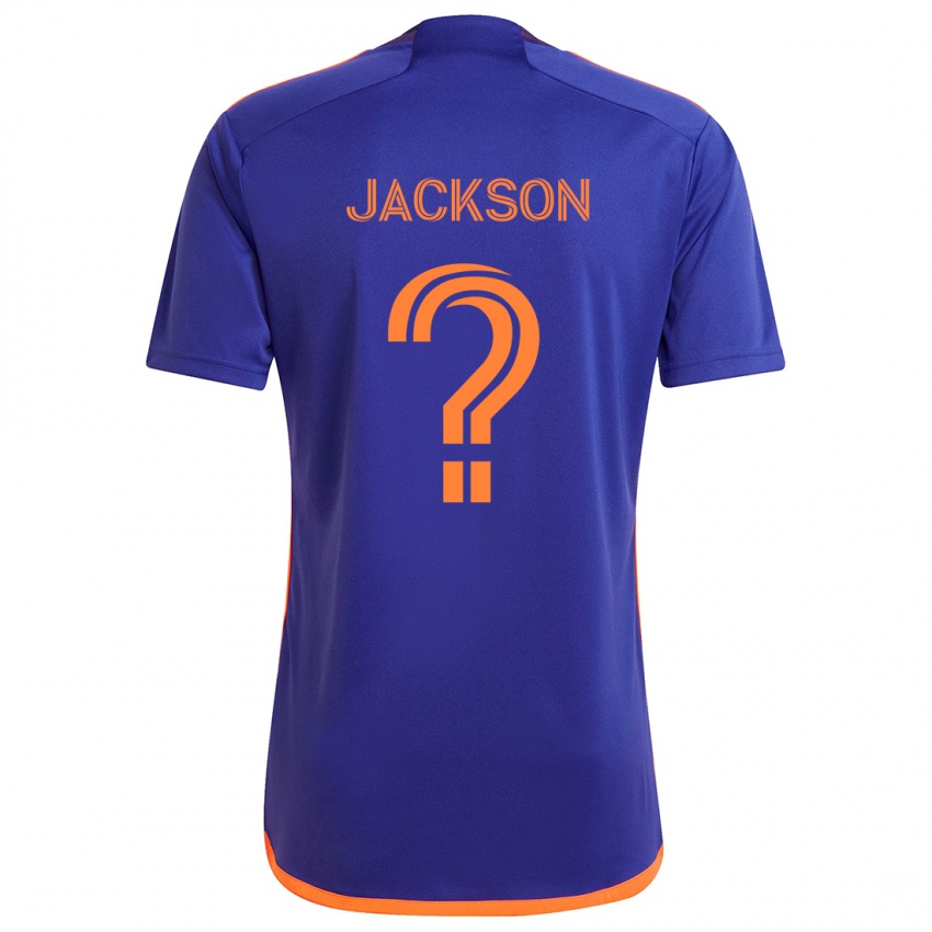 Gyermek Parker Jackson #0 Lila Narancs Idegenbeli Jersey 2024/25 Mez Póló Ing