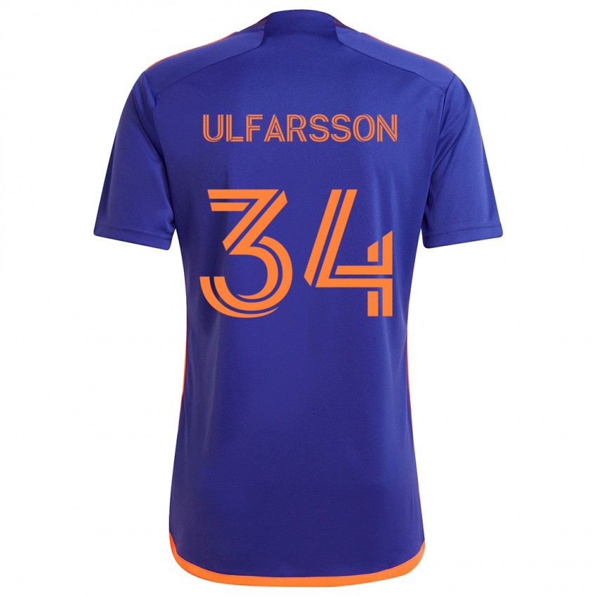 Gyermek Thor Úlfarsson #34 Lila Narancs Idegenbeli Jersey 2024/25 Mez Póló Ing